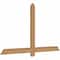 Ekena Millwork Eugene Smooth Timber Gable Bracket, Western Red Cedar, 60"W x 35"H x 1 1/2"D x 3 1/2"F, 14/12 Pitch GBW060X35X0204EUG00SWR - alternate 4